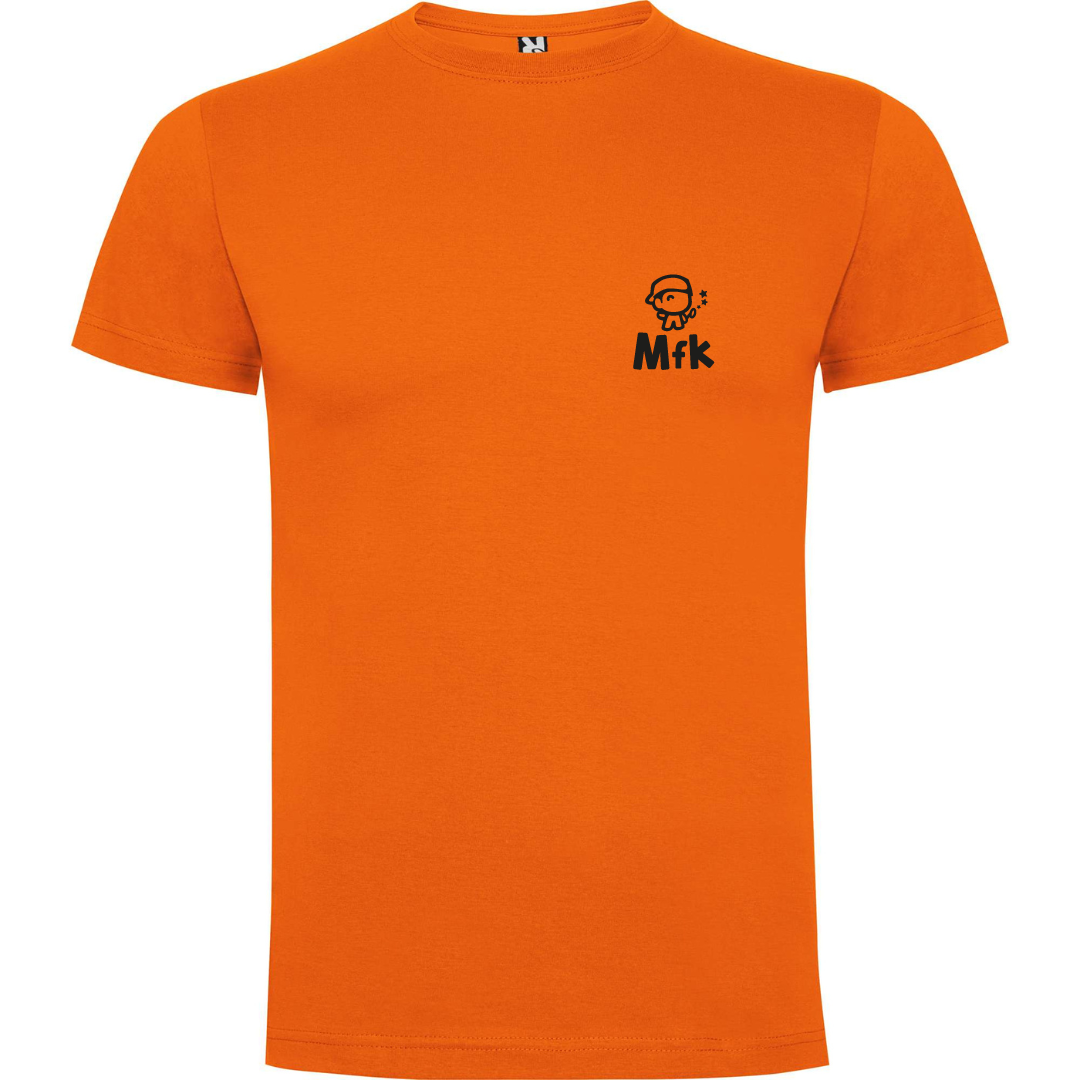 Camisetas niños 476976 naranja con niña