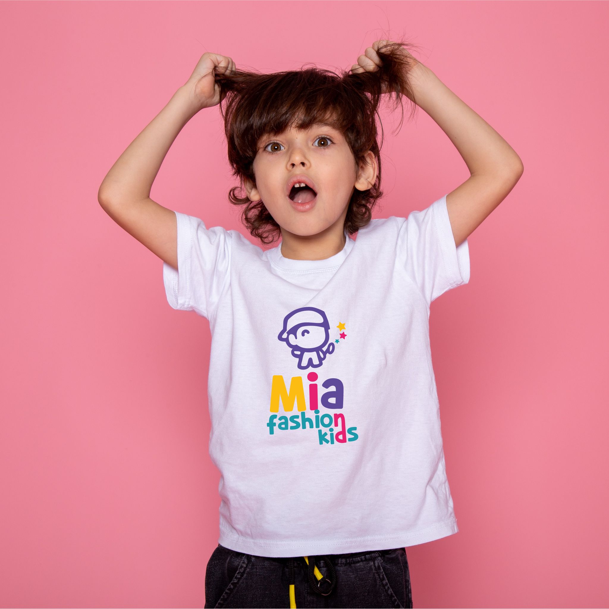 Camiseta manga corta niño y niña Mia Fashion Kids logo varios