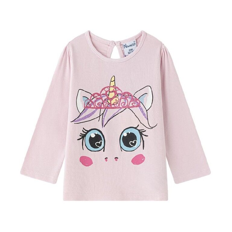 Camiseta manga larga bebé niña unicornio 43516