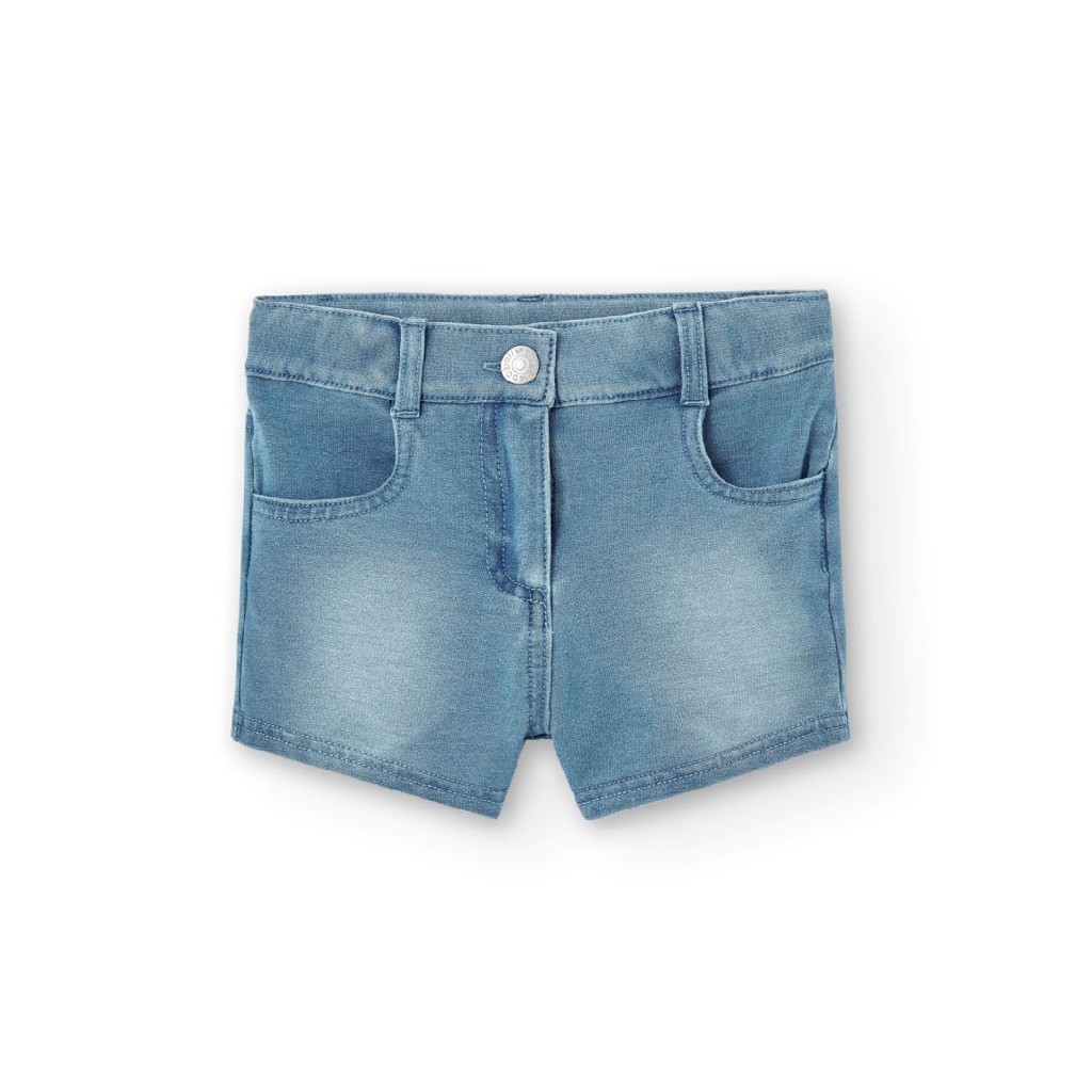 Pantalón corto niña felpa denim 490081