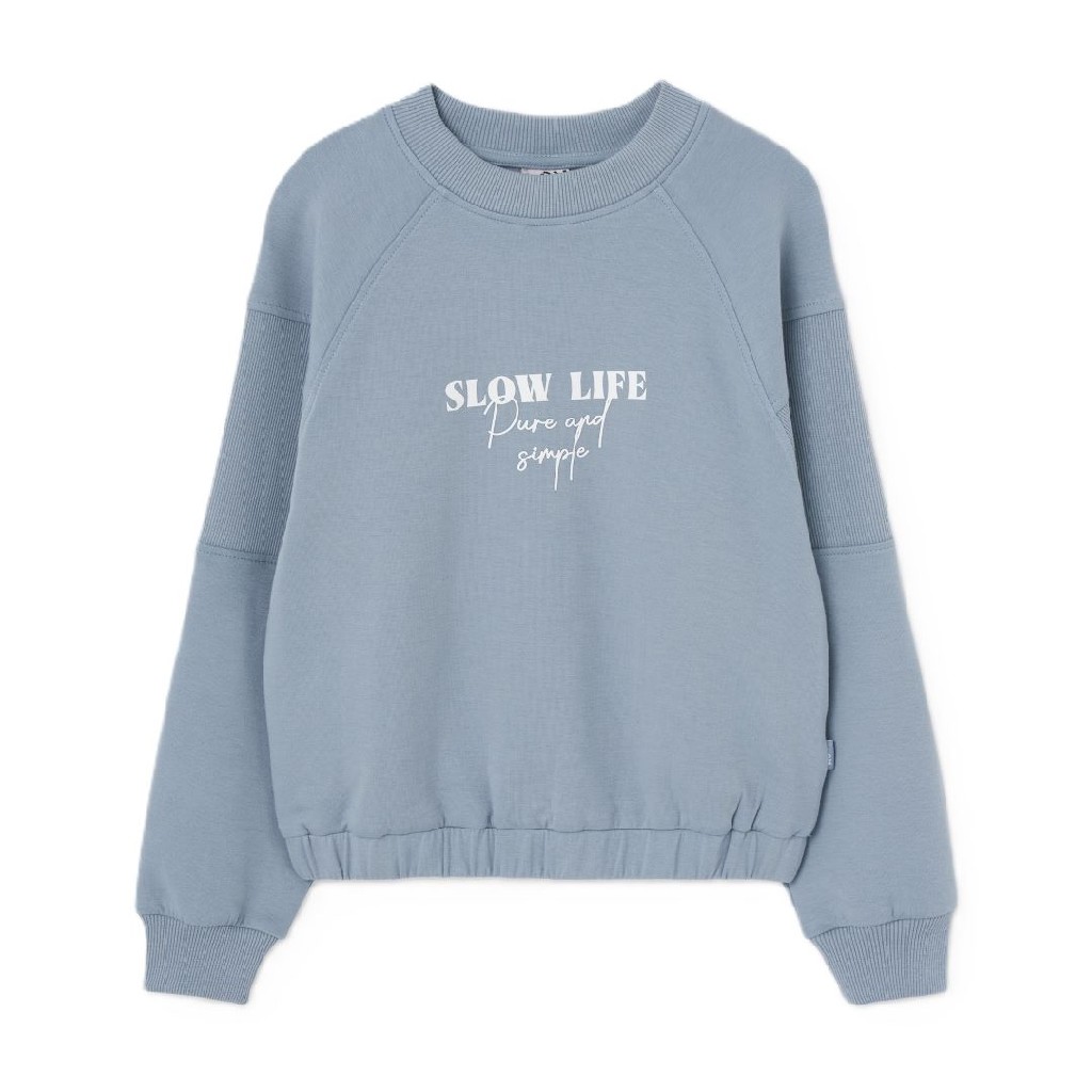 Sudadera niña interlock slow life 25021