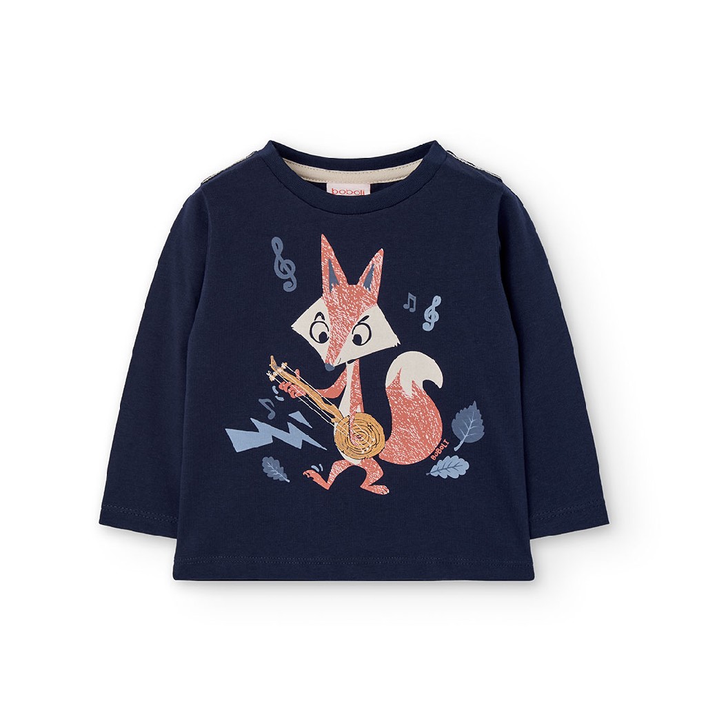 Camiseta niña zorro en color azul 392082