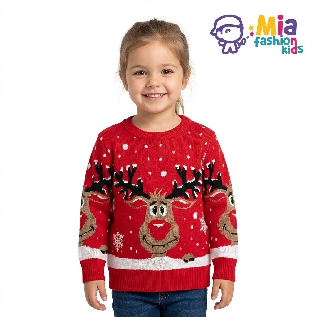 Jersey navidad reno unisex color rojo 063